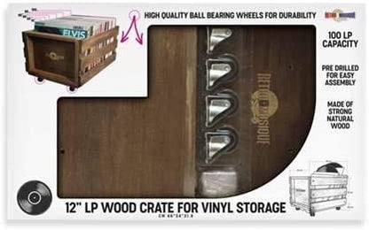 WOODEN LP CRATE WITH WHEELS [Accessories]