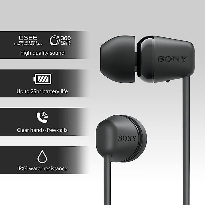 Sony WI-C100 Wireless In-ear Headphones [Accessories]