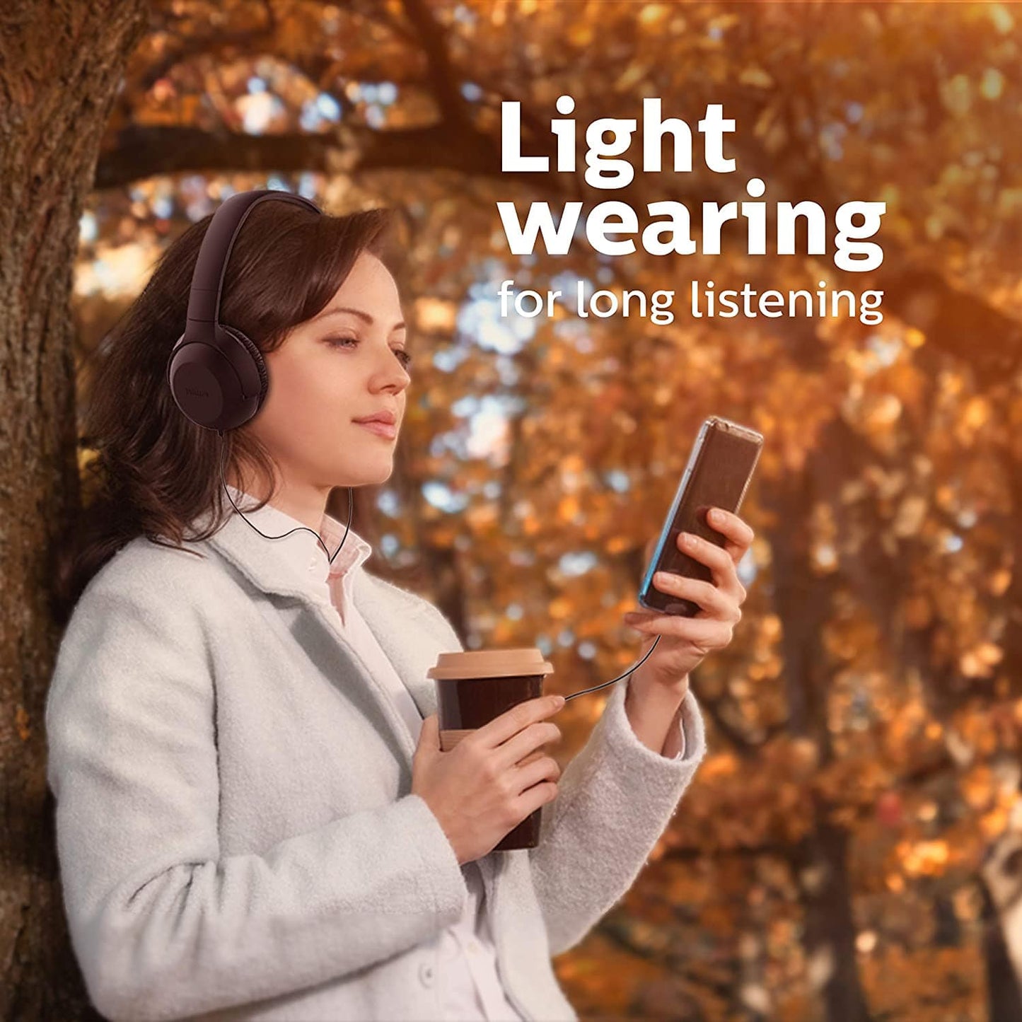 PHILIPS ON EAR HEADPHONES UH201BK/00 HEADPHONES WITH CABLE, BLACK [ACCESSORIES]