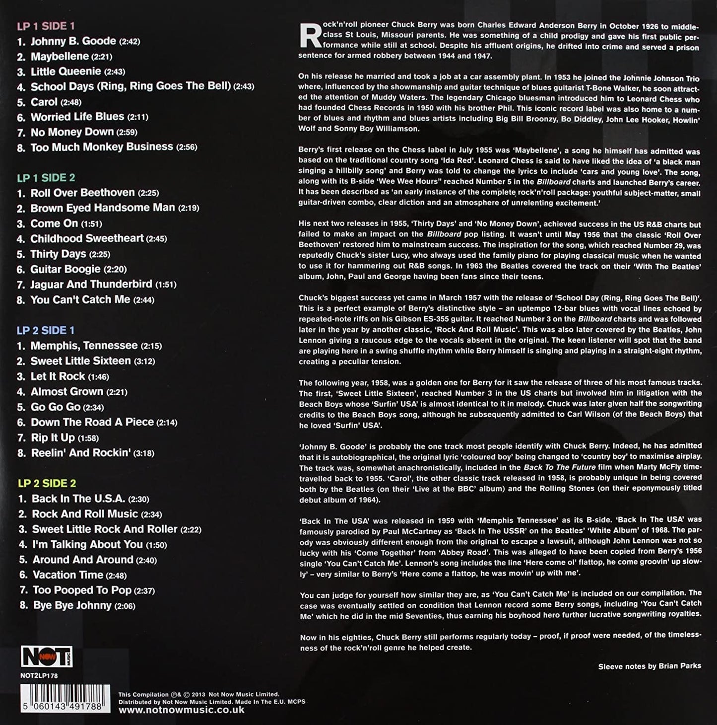 THE CHESS YEARS - CHUCK BERRY [VINYL]